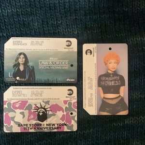 BAPE Store MetroCard Ice Spice, SV, Bap new rare collectible Metrocards NYC